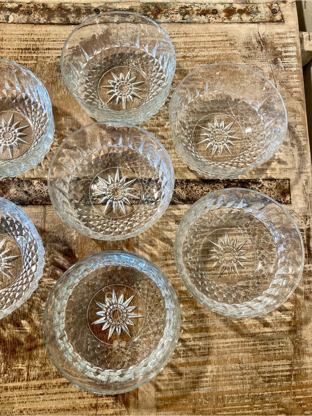 Arcoroc Small Clear Glass Dessert Bowls - Set of 7 - USA and France Mix - Picture 5 of 13